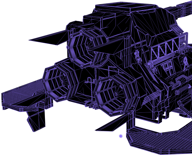 Zeda spaceship engine prototype illustration